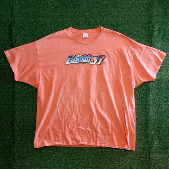 NASCAR KYLE LARSON YUNG MONEY DOUBLE SIDED GRAPHIC MENS SHIRT MELON SIZE XXXL - Picture 2 of 7